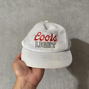 Vintage Coors Light Corduroy Trucker Snapback Gray Men’s